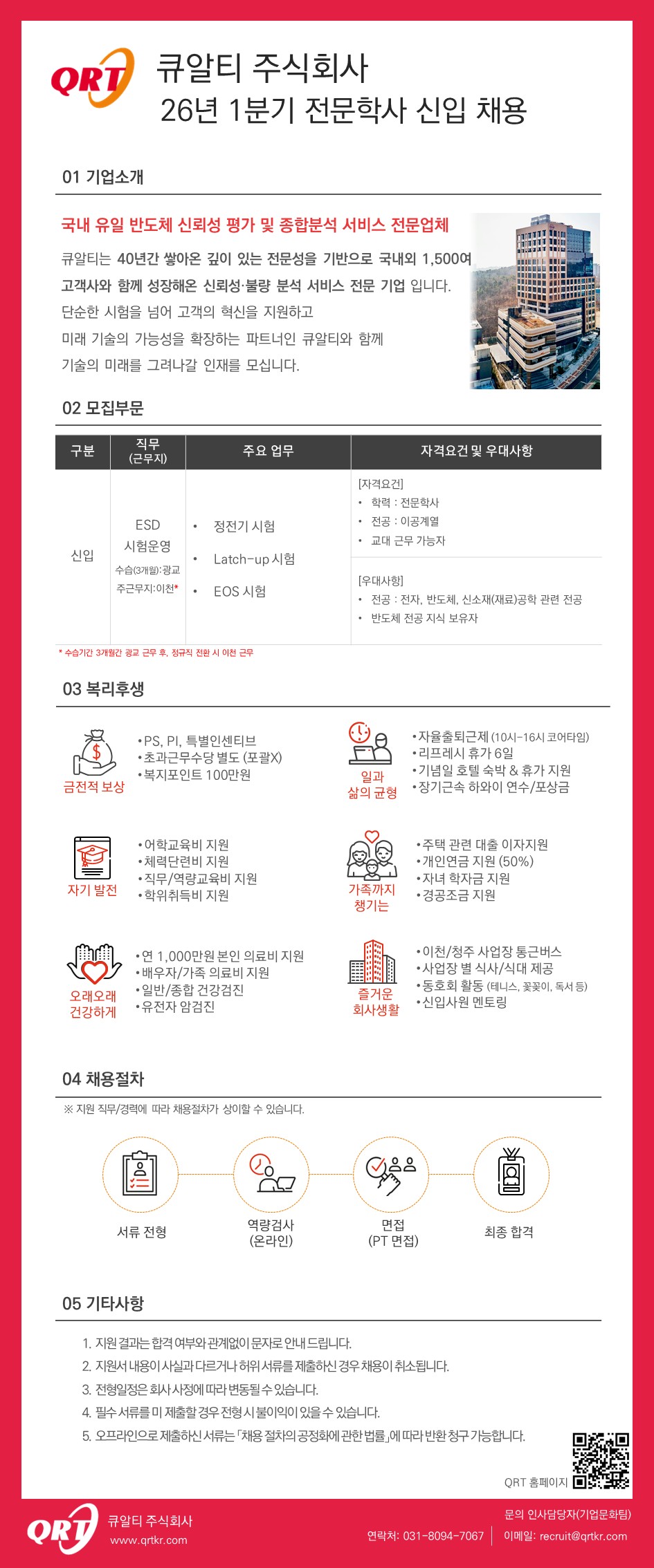 인재채용 - 기업문화 - QRT Inc.